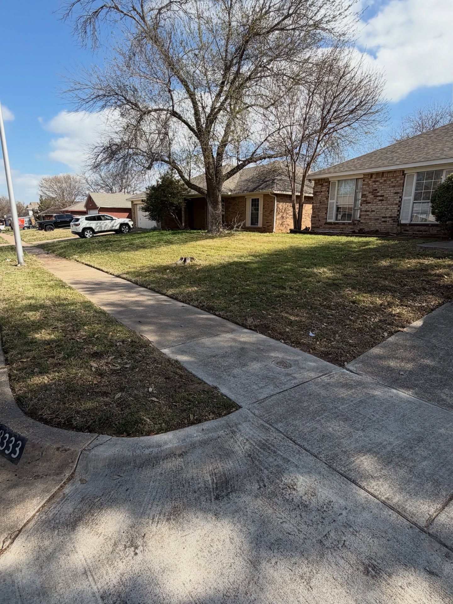 Front yard after lawn service